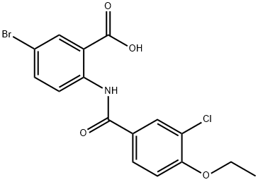 5-bromo-2-[(3-chloro-4-ethoxybenzoyl)amino]benzoic acid Struktur