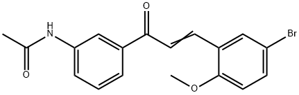 N-{3-[3-(5-bromo-2-methoxyphenyl)acryloyl]phenyl}acetamide Struktur