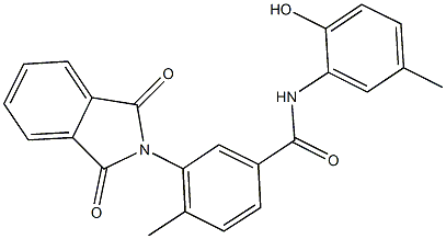 3-(1,3-dioxo-1,3-dihydro-2H-isoindol-2-yl)-N-(2-hydroxy-5-methylphenyl)-4-methylbenzamide Struktur