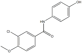 3-chloro-N-(4-hydroxyphenyl)-4-methoxybenzamide Struktur