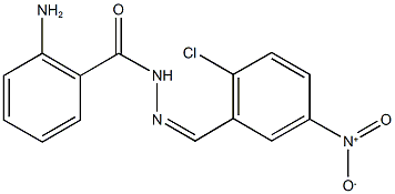 2-amino-N'-{2-chloro-5-nitrobenzylidene}benzohydrazide Struktur