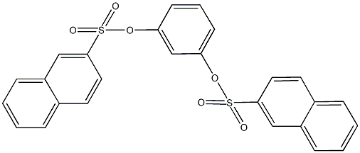 3-[(2-naphthylsulfonyl)oxy]phenyl 2-naphthalenesulfonate Struktur