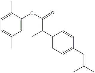 2,5-dimethylphenyl 2-(4-isobutylphenyl)propanoate Struktur