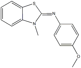 N-(4-methoxyphenyl)-N-(3-methyl-1,3-benzothiazol-2(3H)-ylidene)amine Struktur