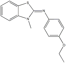 4-ethoxy-N-(3-methyl-1,3-benzothiazol-2(3H)-ylidene)aniline Struktur