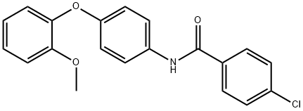 4-chloro-N-[4-(2-methoxyphenoxy)phenyl]benzamide Struktur