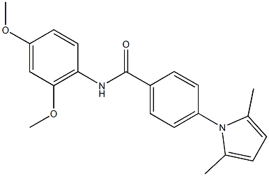 N-(2,4-dimethoxyphenyl)-4-(2,5-dimethyl-1H-pyrrol-1-yl)benzamide Struktur