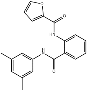 N-{2-[(3,5-dimethylanilino)carbonyl]phenyl}-2-furamide Struktur