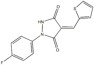 1-(4-fluorophenyl)-4-(2-thienylmethylene)-3,5-pyrazolidinedione Struktur