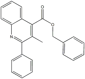 benzyl 3-methyl-2-phenyl-4-quinolinecarboxylate Struktur