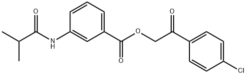 2-(4-chlorophenyl)-2-oxoethyl 3-(isobutyrylamino)benzoate Struktur