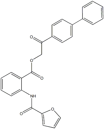 2-[1,1'-biphenyl]-4-yl-2-oxoethyl 2-(2-furoylamino)benzoate Struktur