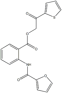 2-oxo-2-(2-thienyl)ethyl 2-(2-furoylamino)benzoate Struktur