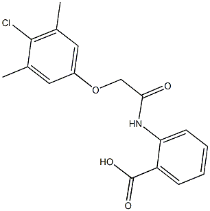 2-{[(4-chloro-3,5-dimethylphenoxy)acetyl]amino}benzoic acid Struktur