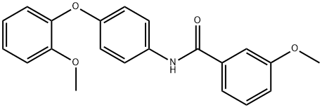 3-methoxy-N-[4-(2-methoxyphenoxy)phenyl]benzamide Struktur