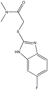 2-[(6-fluoro-1H-benzimidazol-2-yl)sulfanyl]-N,N-dimethylacetamide Struktur