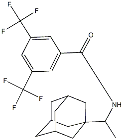 N-[1-(1-adamantyl)ethyl]-3,5-bis(trifluoromethyl)benzamide Struktur