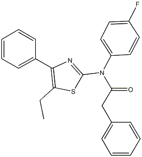 N-(5-ethyl-4-phenyl-1,3-thiazol-2-yl)-N-(4-fluorophenyl)-2-phenylacetamide Struktur