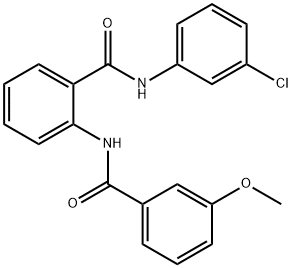 N-(3-chlorophenyl)-2-[(3-methoxybenzoyl)amino]benzamide Struktur