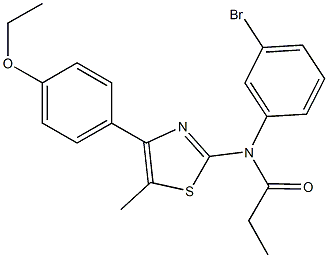 N-(3-bromophenyl)-N-[4-(4-ethoxyphenyl)-5-methyl-1,3-thiazol-2-yl]propanamide Struktur