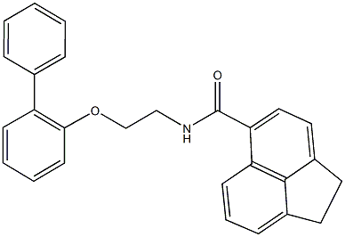 N-[2-([1,1'-biphenyl]-2-yloxy)ethyl]-1,2-dihydro-5-acenaphthylenecarboxamide Struktur