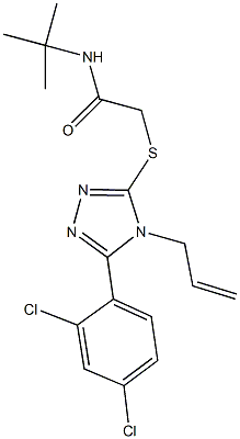 2-{[4-allyl-5-(2,4-dichlorophenyl)-4H-1,2,4-triazol-3-yl]sulfanyl}-N-(tert-butyl)acetamide Struktur