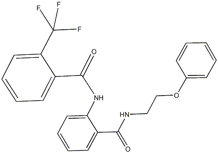 N-(2-phenoxyethyl)-2-{[2-(trifluoromethyl)benzoyl]amino}benzamide Struktur