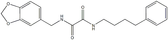 N~1~-(1,3-benzodioxol-5-ylmethyl)-N~2~-(4-phenylbutyl)ethanediamide Struktur