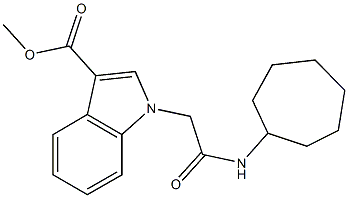 methyl 1-[2-(cycloheptylamino)-2-oxoethyl]-1H-indole-3-carboxylate Struktur