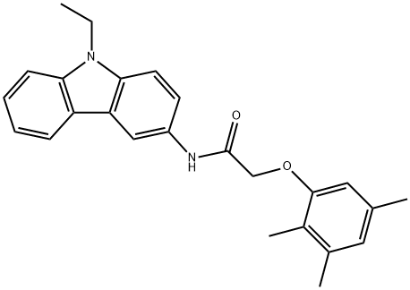 N-(9-ethyl-9H-carbazol-3-yl)-2-(2,3,5-trimethylphenoxy)acetamide Struktur