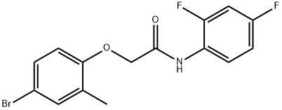 2-(4-bromo-2-methylphenoxy)-N-(2,4-difluorophenyl)acetamide Struktur