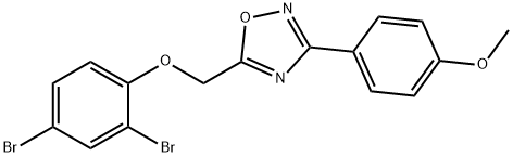 5-[(2,4-dibromophenoxy)methyl]-3-(4-methoxyphenyl)-1,2,4-oxadiazole Struktur