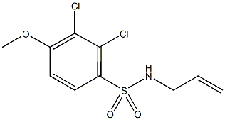 N-allyl-2,3-dichloro-4-methoxybenzenesulfonamide Struktur