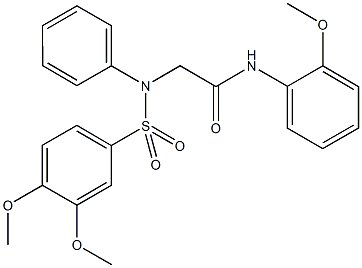 2-{[(3,4-dimethoxyphenyl)sulfonyl]anilino}-N-(2-methoxyphenyl)acetamide Struktur