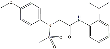 N-(2-isopropylphenyl)-2-[4-methoxy(methylsulfonyl)anilino]acetamide Struktur