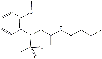 N-butyl-2-[2-methoxy(methylsulfonyl)anilino]acetamide Struktur