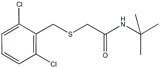 N-(tert-butyl)-2-[(2,6-dichlorobenzyl)sulfanyl]acetamide Struktur