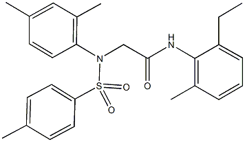 2-{2,4-dimethyl[(4-methylphenyl)sulfonyl]anilino}-N-(2-ethyl-6-methylphenyl)acetamide Struktur