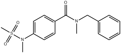 N-benzyl-N-methyl-4-[methyl(methylsulfonyl)amino]benzamide Struktur