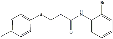 N-(2-bromophenyl)-3-[(4-methylphenyl)sulfanyl]propanamide Struktur