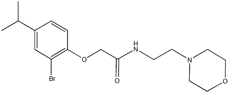 2-(2-bromo-4-isopropylphenoxy)-N-[2-(4-morpholinyl)ethyl]acetamide Struktur