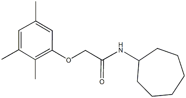 N-cycloheptyl-2-(2,3,5-trimethylphenoxy)acetamide Struktur