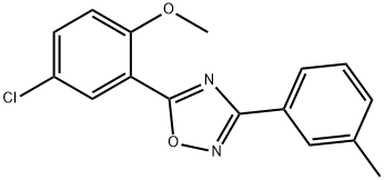 5-(5-chloro-2-methoxyphenyl)-3-(3-methylphenyl)-1,2,4-oxadiazole Struktur