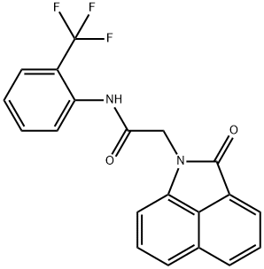 2-(2-oxobenzo[cd]indol-1(2H)-yl)-N-[2-(trifluoromethyl)phenyl]acetamide Struktur