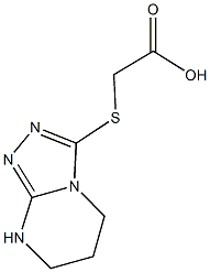 (5,6,7,8-tetrahydro[1,2,4]triazolo[4,3-a]pyrimidin-3-ylsulfanyl)acetic acid Struktur