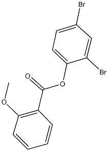 2,4-dibromophenyl 2-methoxybenzoate Struktur