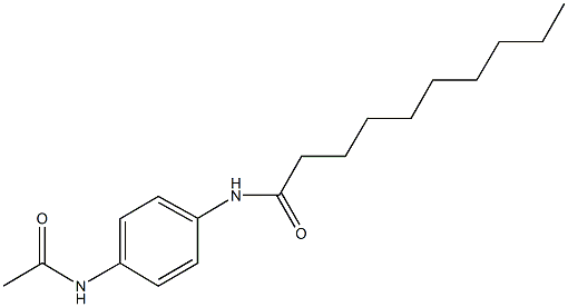 N-[4-(acetylamino)phenyl]decanamide Struktur