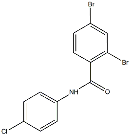 2,4-dibromo-N-(4-chlorophenyl)benzamide Struktur