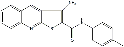 3-amino-N-(4-methylphenyl)thieno[2,3-b]quinoline-2-carboxamide Struktur