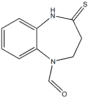 4-thioxo-2,3,4,5-tetrahydro-1H-1,5-benzodiazepine-1-carbaldehyde Struktur